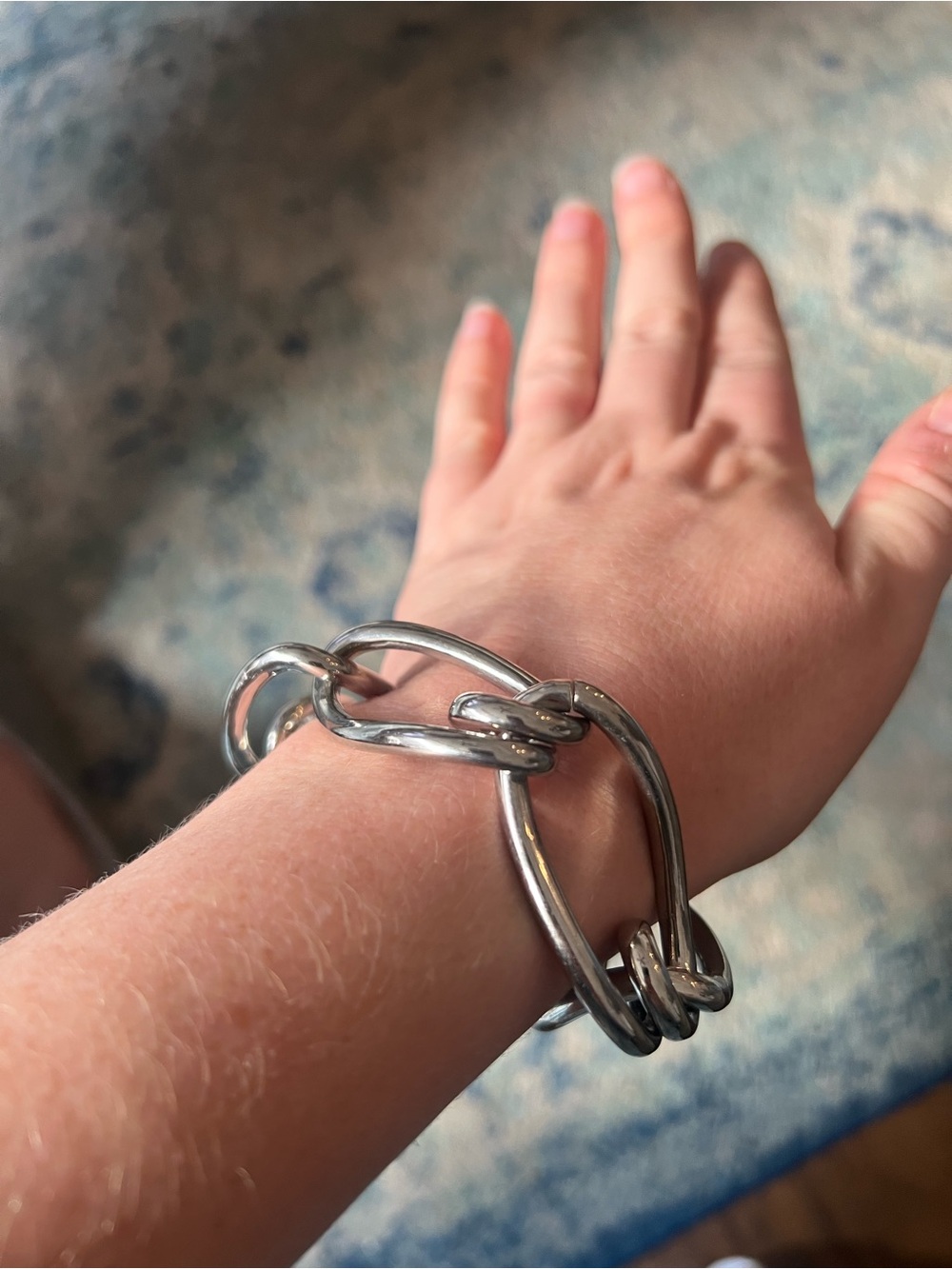 Fossil Stainless Steel Silver Link Bracelet - Stylish Chunky Chain